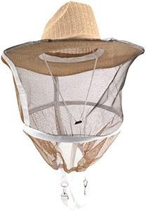 AukBeeFun Bee Veil Hat Beekeeping Veil Hat with High Visibility Veil and Long Elastic Shoulder Strap
