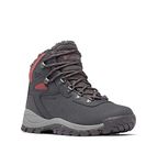 Columbia Women's Newton Ridge Waterproof Omni-Heat II, Dark Grey/Beetroot, 7