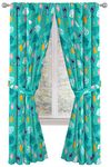 Jay Franco Disney Lilo & Stitch Aloha Stitch 84" Inch Drapes - Beautiful Room Décor & Easy Set Up, Bedding - Curtains Include 2 Tiebacks, 4 Piece Set (Official Disney Product)