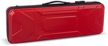 Crossrock CRA400VFRD 4/4 Full Size Violin Case, Zippered ABS Molded Backpack Style, Red