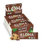ALOHA Organic Plant Based Protein Bars |Chocolate Chip Cookie Dough Vegan Snacks, Low Sugar, Gluten Free 12 count