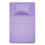 Twin Size Bed Sheet Set - 3 Piece (Lavender) 1 Flat Sheet,1 Fitted Sheet and 1 Pillow Cases,100% Brushed Microfiber 1800 Luxury Bedding,Deep Pockets,Extra Soft & Fade Resistant