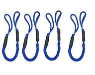 Bungee Cord Rope Dock Lines Stretches Shock Absorbs Marine Mooring Rope 4ft Dark Blue 4 Pack