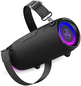 Ultra Loud 60W Sound With Deep Bass, 20H Playtime, Powerbank Function, IPX6 Waterproof, Dual Pairing, Stereo Portable Speaker w/Type-C & Carrying Strap, Wireless Outdoor Loudest Speaker, HD-Max