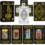 Smoostart Tarot Cards with Meanings, Tarot Cards Deck with Guidebook for Beginners, Keywords, Element, Planet, Zodiac, Chakra, Yes or No, Musical Pitch, Numerology, Hebrew Alphabet