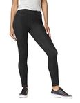 HUE Women's Curvy Fit Essential Denim Leggings Hosiery, Black, XL