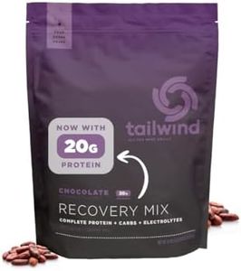 Tailwind Nutrition Recovery Mix, 20 Grams Complete Protein, Carbohydrates, and Electrolytes Powder Drink Mix for Post-Workout, Free of Gluten, Soy, and Dairy, Vegan, 20 Servings, Chocolate