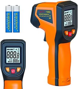 Upgraded Digital Infrared Thermometer Gun -58°F~1112°F, Handheld Non Contact Heat Laser Temperature Gun, IR Thermometer Temp Gun with Adjustable Emissivity for Cooking/BBQ/Fridge/Engine(Not for Human)