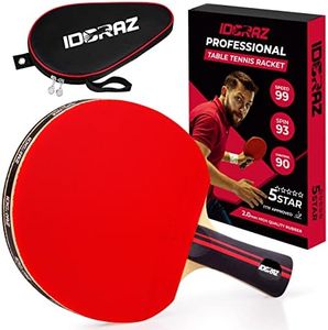 Idoraz Table Tennis Racket Professional Paddle - Ping Pong Racket with Carrying Case - ITTF Approved Rubber for Tournament Play - Best Table Tennis Paddle