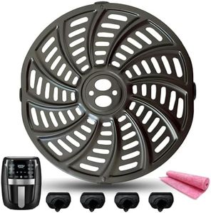 GSZN 5QT Air Fryer Grill Plate for Gourmia GAF536/GAF556/GAF566 Air Fryers, Upgraded Air Fryer Grill Pan Insert Rack Crisper Tray Plate Grate Grid Shelf for Gourmia 5QT Air Fryers, Dishwasher Safe