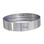 TRYTOOK 6 inch Stainless Steel Cake Sponge and Pizza Base Cutting Ring for Baking in Oven & Convection (1/2 kg Cake & 6 inch Pizza Base)