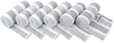 KinHwa Microfiber Hand Towels for Bathroom Soft and Absorbent Face Towels Grey Bathroom Hand Towels for SPA Hair Bath 16inchx30inch 6 Pack