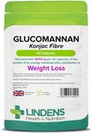 Lindens - Glucomannan (Konjac Fibre) Capsules - 3,000mg Per Serving - 90 Pack - UK Made - Weight Loss Aid - Contributes Towards The Reduction of Appetite - Letterbox Friendly, Vegan