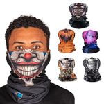 S A Company 5-Pack UV Face Shield | UV 30+ Multipurpose Neck Gaiter Balaclava for Adults