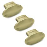 Plantex Knobs for Drawer/Small Drawer Knobs/Knobs for Cabinets/Pull-Push Knobs for Kitchen/Bedroom Drawer - Pack of 3 (Oval, Brass Antique)