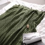 TREELY 100% Cotton Knitted Throw Bl