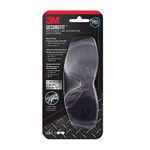 3M Safety SF400G-WV-6 Pro SecureFit 400 Eye Protection Safety Glasses, Black Frame and Gray Lens, Anti-fog, 1 Pair