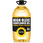 FlavOil High Oleic Sunflower Oil 5 litres - Healthy High-Performance Plant-Based Oil for Cooking, Roasting, Frying, Baking, Dressing - Omega-9 & Vitamins - Sustainable High Oleic Sunflower Seeds