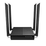 TP-Link AC1200 Dual-Band Gigabit Wi-Fi Router, Wi-Fi Speed up to 1200 Mbps, 4×Gbps LAN Ports, Advanced security with WPA3, with MU-MIMO, No configure required (Archer C64) - Black