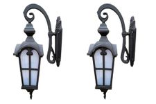 Kiyah Lights B22 Holder Cast Aluminium Black Texture Finished Standard Wall Light l Pack of 2