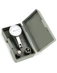 QWORK 0.03inch x 0.0005inch Dial Test Indicator, Professional 0.030" Test Indicator 0. 0005" GR Dial Reading with 2 Steel Dovetail Clamps 3/8'' and 5/32'' in Storage Case, 0-15-0