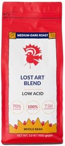 Puroast Low Acid Whole Bean Coffee, Bold Lost Art Blend, Low Acid Certified - pH above 5.5, High Antioxidant, 2.2 LB Bag