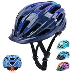 Kids Bike Helmet, Bike Helmets for Kids with Light and Visor for Boys Girls Bike Helmet Kids Cycle Helmet Kids Childrens Bike Helmet Bicycle Cycling Helmet Kids (50-57CM)