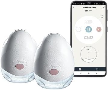 Tommee Tippee Made for Me Double Electric Wearable Breast Pump a Hands-Free, in-Bra Breastfeeding Pump which is Portable and Quiet, with 1 Massage and 8 Express Modes and 4 Hour Battery Life