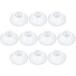 Pawfly 10 Pack Clear Suction Cups 4.5 cm PVC Plastic Sucker Without Hooks for Home Decoration and Organization