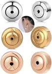 Earring Backs, JIACHARMED Disc Earring Backs - Set of 6 pcs Large Pierced Earring Replacements for Droopy Ears Heavy Earrings, Studs, and Diamonds - Elegant Design,Mixed Color