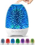 Aiscool Night Light Bluetooth Speaker, 3D Glass Touch Control Bedside Table Lamp 7-Color LED Portable Wireless Speakers, Rechargeable Table Lamp, Best Gift for Adult, Teens, Kids, Boys and Girls