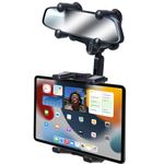 Kelofam Rear View Mirror Phone Holder, Multifunctional 360°Rotatable and Retractable,Suitable for iPhone15 14 iPhone13promax,iPad,Samsung Z Fold 5 4, All Smartphones