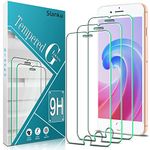 Slanku [3 Pack] Designed For iPhone 8 Plus, 7 Plus, 6 Plus Screen Protector Tempered Glass, Upgraded version, 9H Hardness, Bubble Free, Anti Scratch, Easy to Install