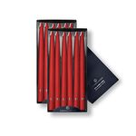 Colonial Candle Handipt Tapers, 12-Inch, Red, Pack of 12