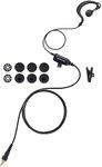 Single Wire Earhook Earpiece with in-Lin PTT/Mic for Motorola On-Site Radios CLP1010 CLP1040 CLP1060 (CLP 1010 1040 1060), G Shape Ear Hook Headset with Reinforced Cable