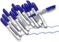 Volcanics Blue Dry Erase Markers Low Odor Fine Whiteboard Markers Thin Box of 12