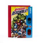 Hallmark Avengers Birthday Card with 3D Stickers and Glasses (Avengers Assemble!) (499RZB7022)