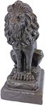 Emsco Group 92210 Guardian Lion Statue – Natural Appearance – Made of Plastic Resin – Lightweight – 28” Height Garden, BRONZE