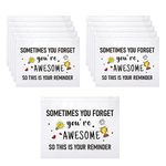 100 Pcs Inspirational Gifts for Girls Women Travel Cheer Makeup Bag Bulk Loved Quotes Cosmetic Bags with Zipper Thank You Encouragement Birthday Gift Bag for Nurse Teacher Friend (You're Awesome)