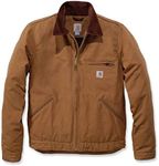 Carhartt Men's Relaxed Fit Duck BlanketLined Detroit Jacket, Carhartt Brown, Large