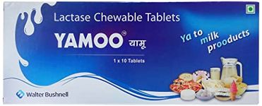 Yamoo Tablets Lactase Enzyme Supplement, 4500 Fcc Units, Chewable Tablets, Pack Of 10 Tablets