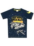 Star Wars Boys Millennium Falcon T-Shirt Size 4 Navy