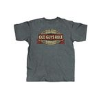 OLD GUYS RULE Men's Graphic T-Shirt, Vintage Goods Aged to Perfection - Gift for Dad, Grandpa, Husband, Father's Day, Birthday, Holiday - Novelty Tee for Whiskey Drinkers (Charcoal, X-Large)