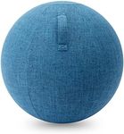 ELYAVO Sitting Ball Chair for Office and Home, Yoga Ball with Cover Balance Training Stability Ball 65CM (Blue)
