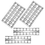 STCNADCR 814554 and 814558 Briquette Tray Assembly Replacement Parts for Twin Eagles TEBQ36GB TEBQ36R-B for Wolf OG36,2 Pack S21759y with S21761Y Grill Heat Shield Flame Tamer with Ceramic Briquettes