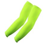 Elixir Golf The UPF 50 Sunblock UV Protective Compression Arm Cooling Sleeves for Men Women Kids, 1 Pair (Medium, Neon Green)