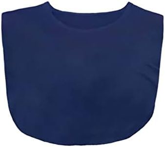 Kosher Casual Modest TeeNeck™ – Crew Collar Dickie Modesty Panel Cleavage Cover for Layering – Modesty Panels for Women – One Size Deep Neck Cover Up for V-Necks, Scrubs, Blouses (Navy)