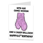 LimaLima Funny Rude 60th Birthday Card For Men Perfect For Husband Brother Uncle