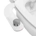 Uolifrem Bidet Attachment for Toilet, Ultra Slim Bidet, Dual Nozzle (Feminine/Posterior Wash) Hygienic Toilet Bidet, Fresh Cold Water Pressure Adjustable Bidet Attachment with Stainless Steel Inlet