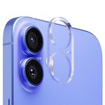 CASEGEAR Clear Camera Lens Protector Compatible With iPhone 16/16 Plus | HD Clarity | Scratch Resistant | Complete Coverage | Easy Installation